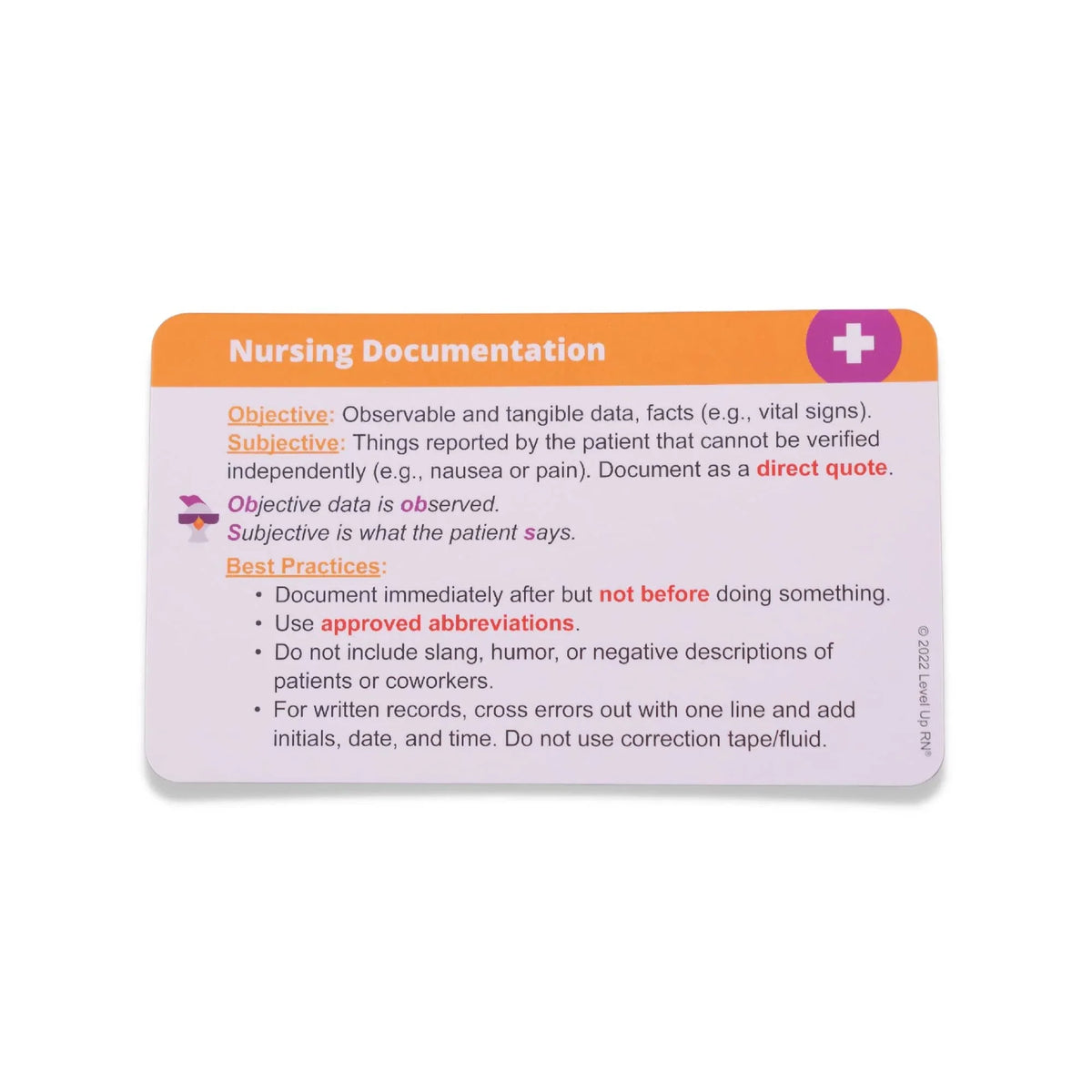 card back view of Fundamentals of Nursing - Flashcards